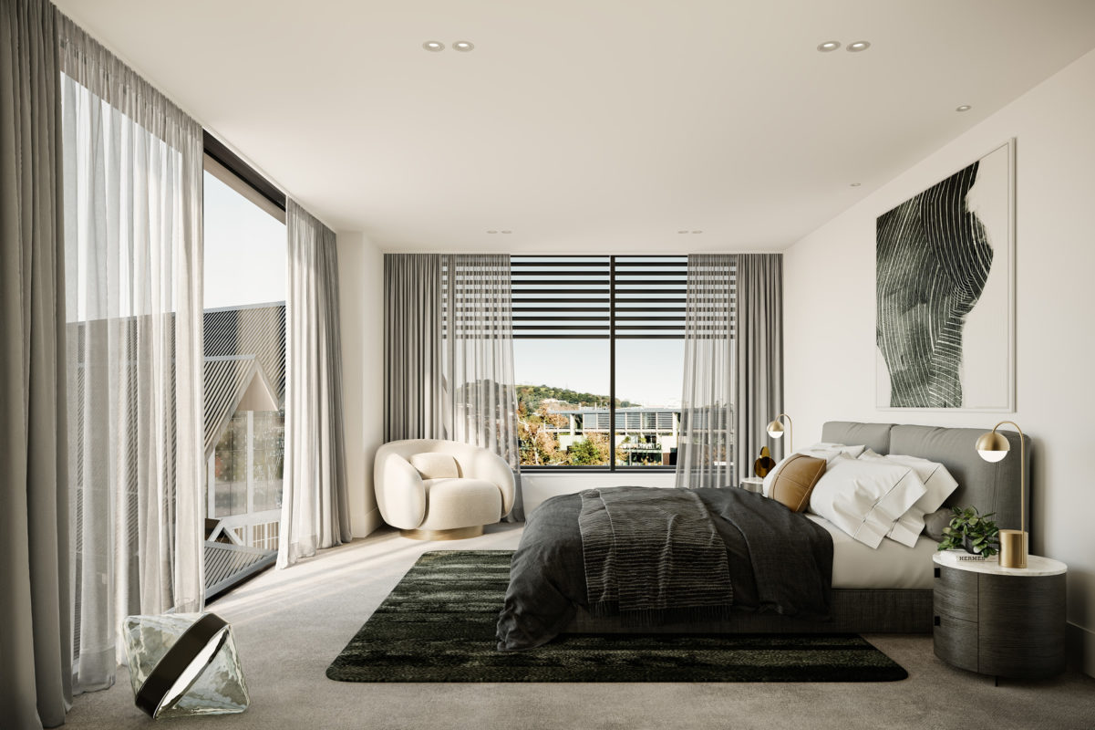 Bedroom - One Saint Stephens Apartments, Parnell, Auckland