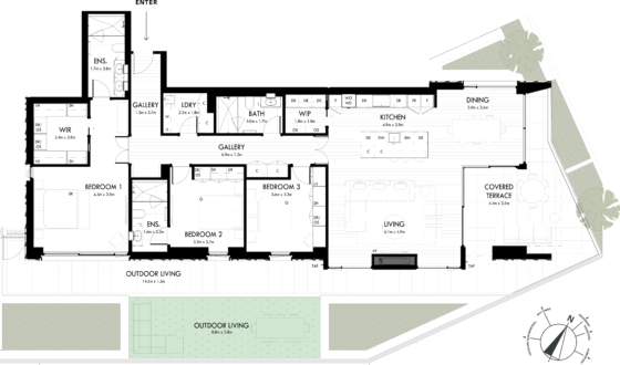 Floor Plan - Apartment G05 - One Saint Stephens, Parnell, Auckland