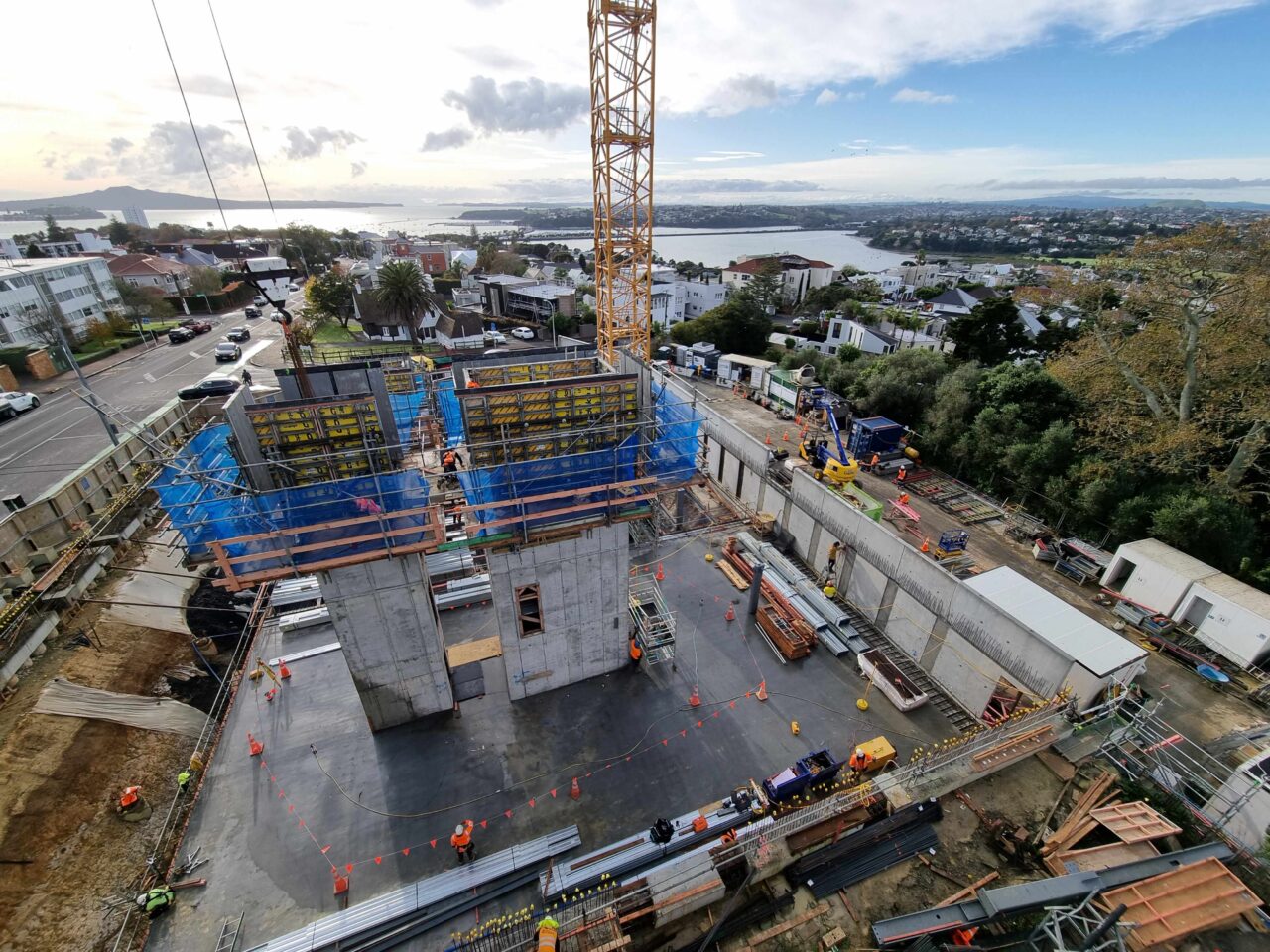 The footprint of the building taking shape.