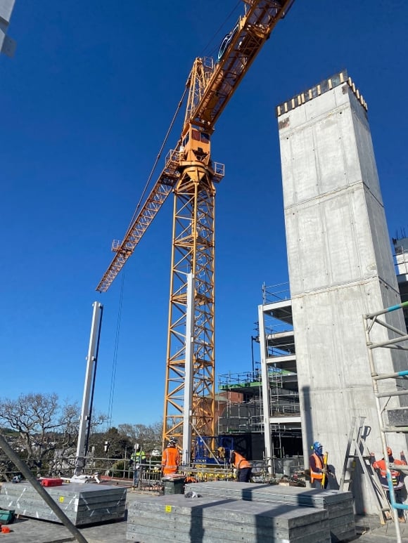 The yellow crane, aka "Big Bird".