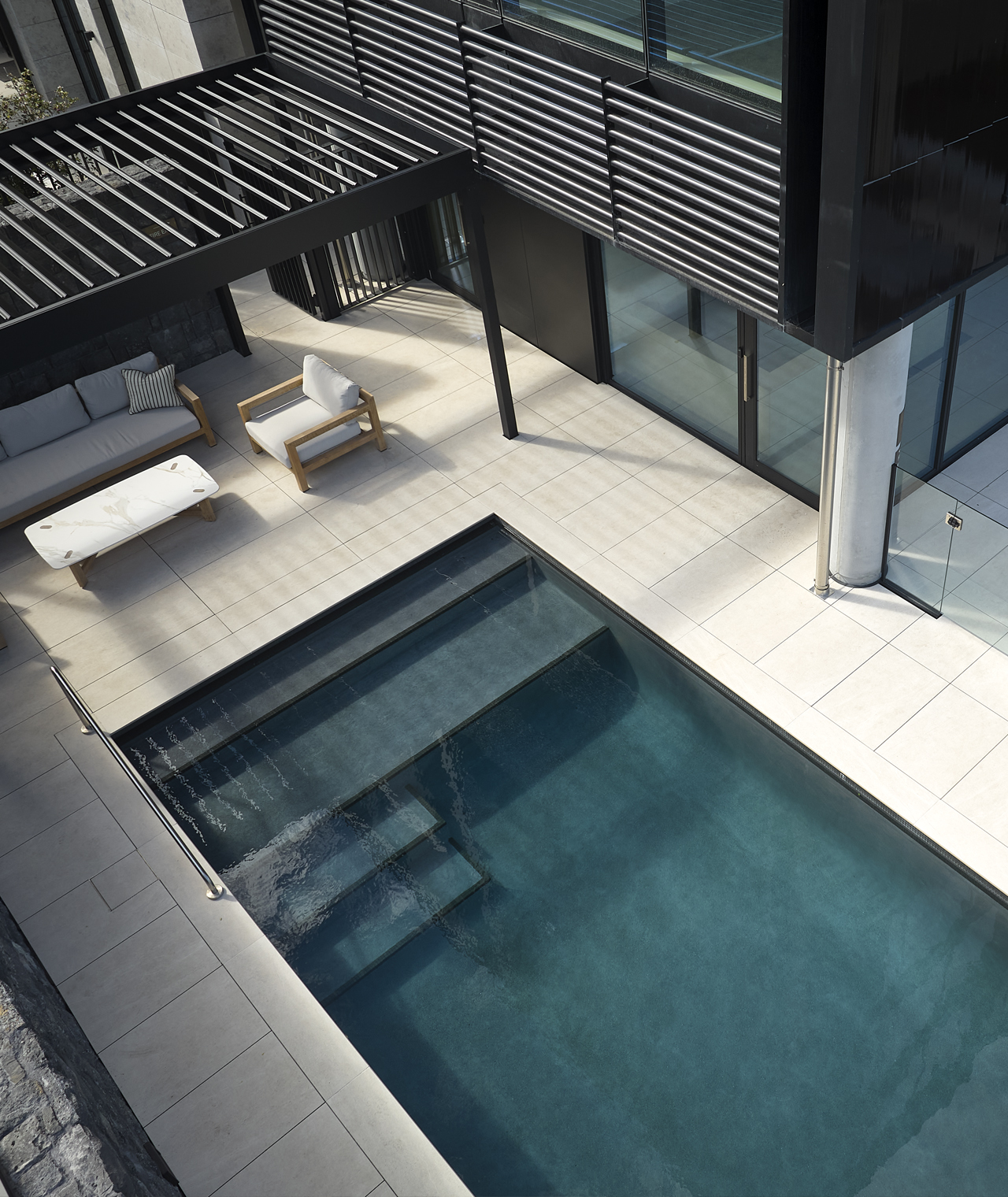 Heated Exterior Swimming Pool - One Saint Stephens Apartments, Parnell, Auckland